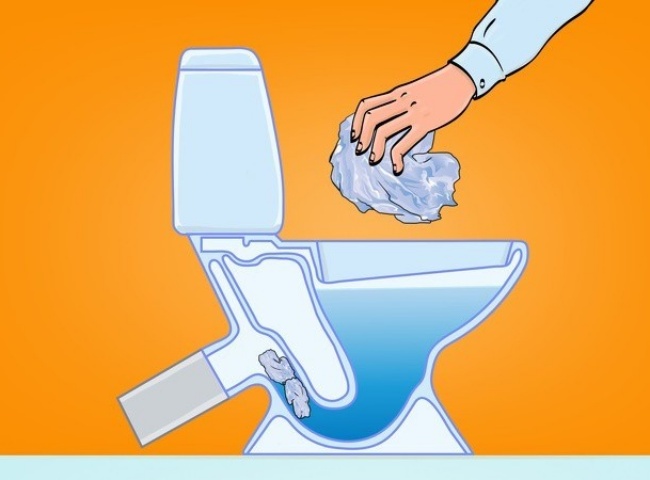 Vật cứng trong bồn cầu mà dễ trôi